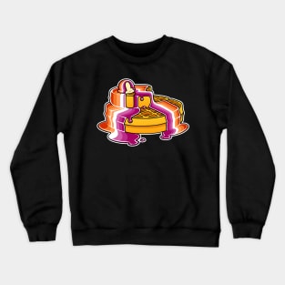 Lesbian Pride Waffles LGBT Crewneck Sweatshirt